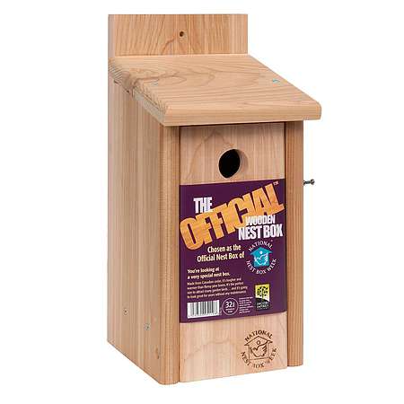 The Official Cedar Nesting Box, With 26mm hole