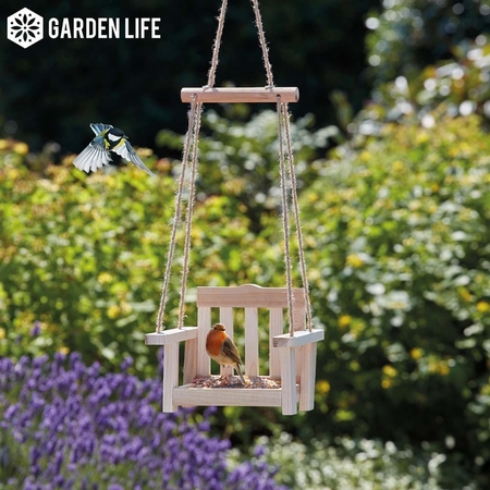 Garden Life Wooden Bird Feeder Swing
