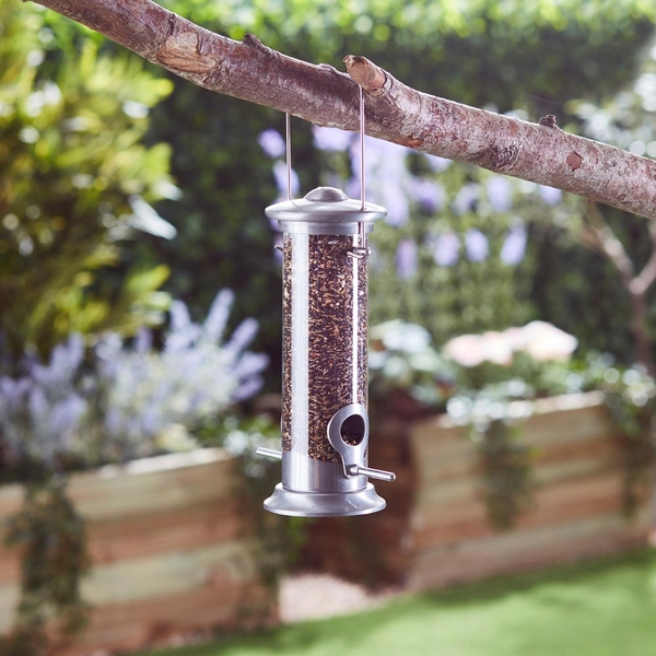Happy Beaks Two Port Aluminium Seed Feeder