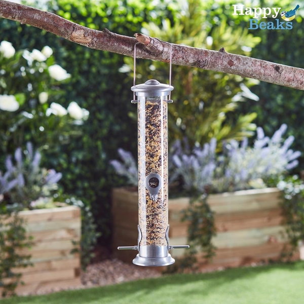 Happy Beaks Four Port Large Aluminium Seed Feeder