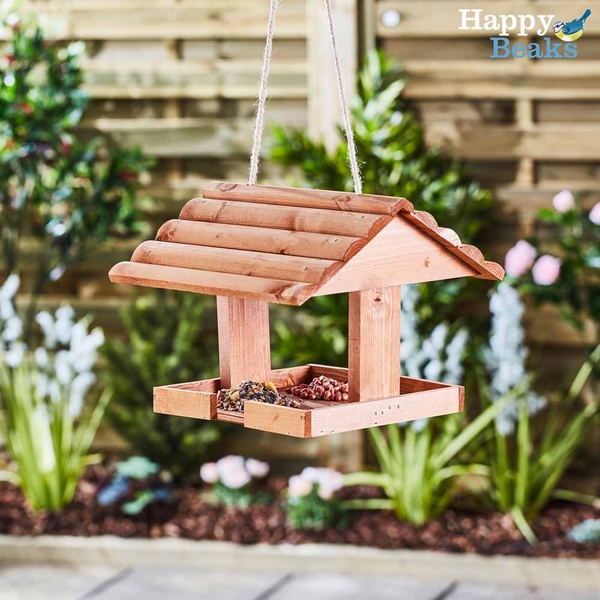 Hanging Wooden Bird Table