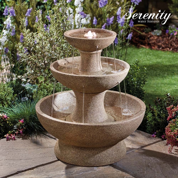 Serenity Modern Three Tier Cascade Water Feature Happy Beaks - Serenity Cascading Wall Water Feature Serenity Modern Three Tier Cascade Water Feature Happy Beaks - Serenity Cascading Wall Water Feature