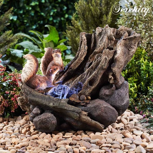 Serenity Squirrel Woodland Water Feature