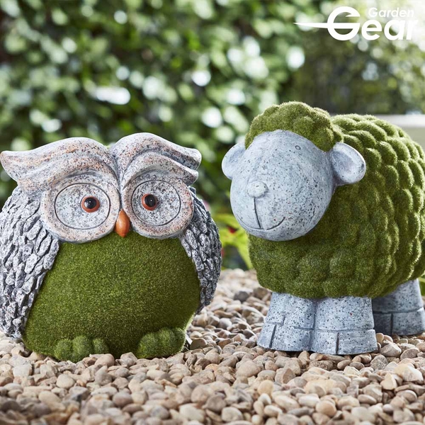 Garden Gear Flocked Effect Garden Ornaments